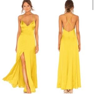 Lovers + Friends Yellow / Gold Bermuda Dress